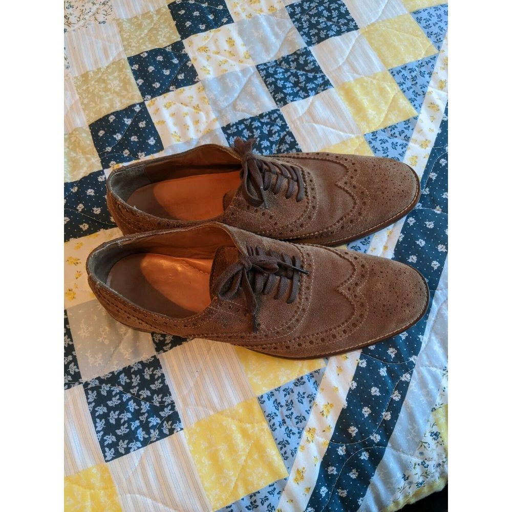 Peter Millar Suede Brown Oxford Men's Dress Shoes